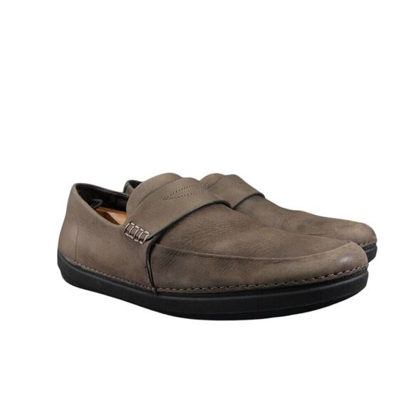 FitFlop Shoes Men 13 Loafer Slip On Comfort Classic Toning Leather Walking Brown main image 14
